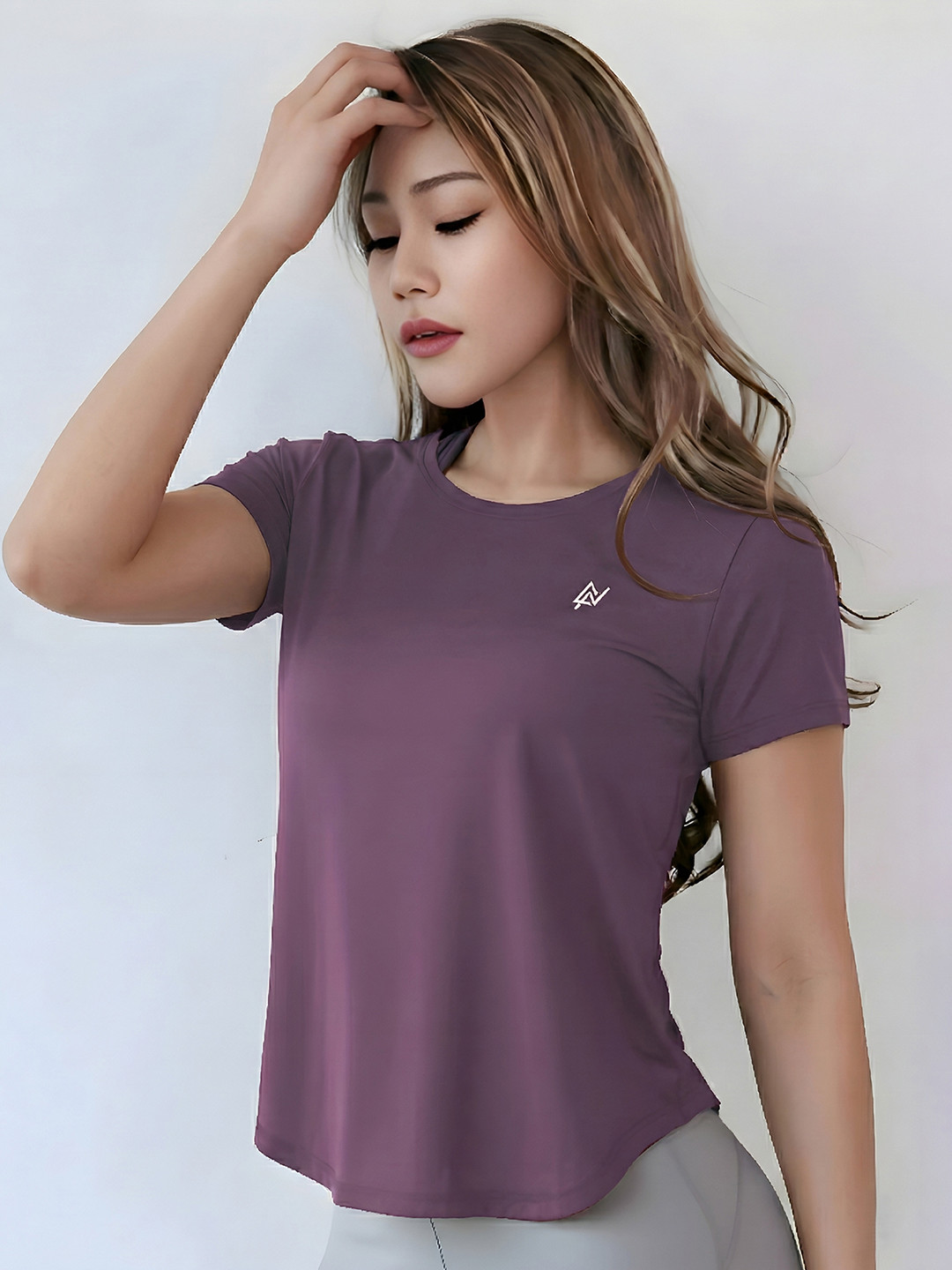 NEXSUS Women Brand Logo Compression T-shirt