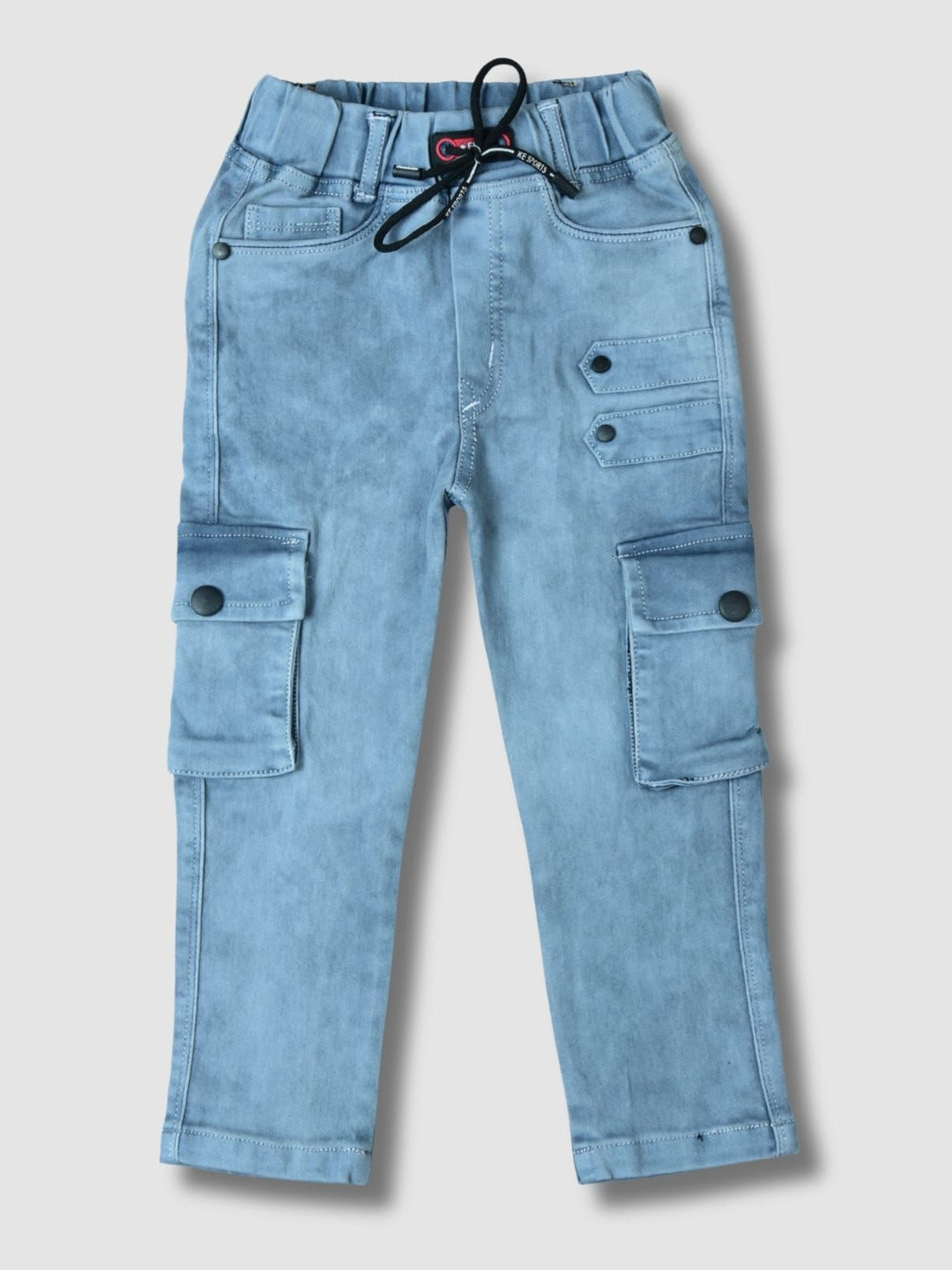 BAESD Boys Regular Fit Mid-Rise Light Fade Stretchable Jeans