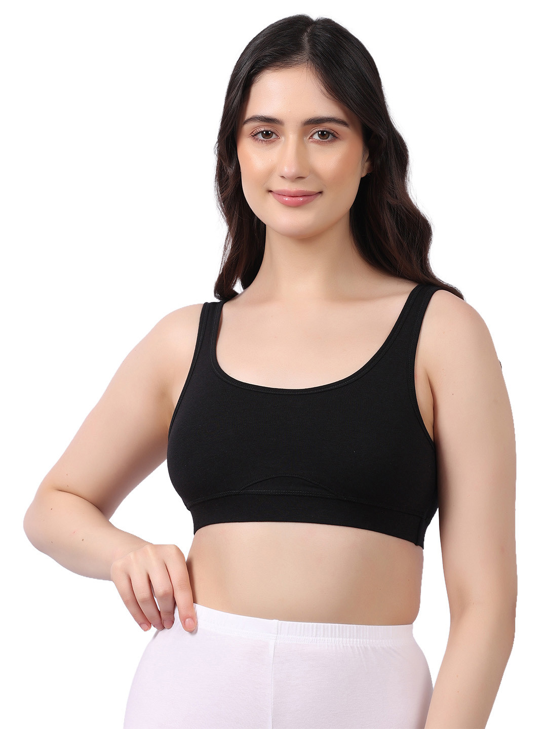 LAVOS Full Coverage Non Padded Cotton Workout Bra With All Day Comfort