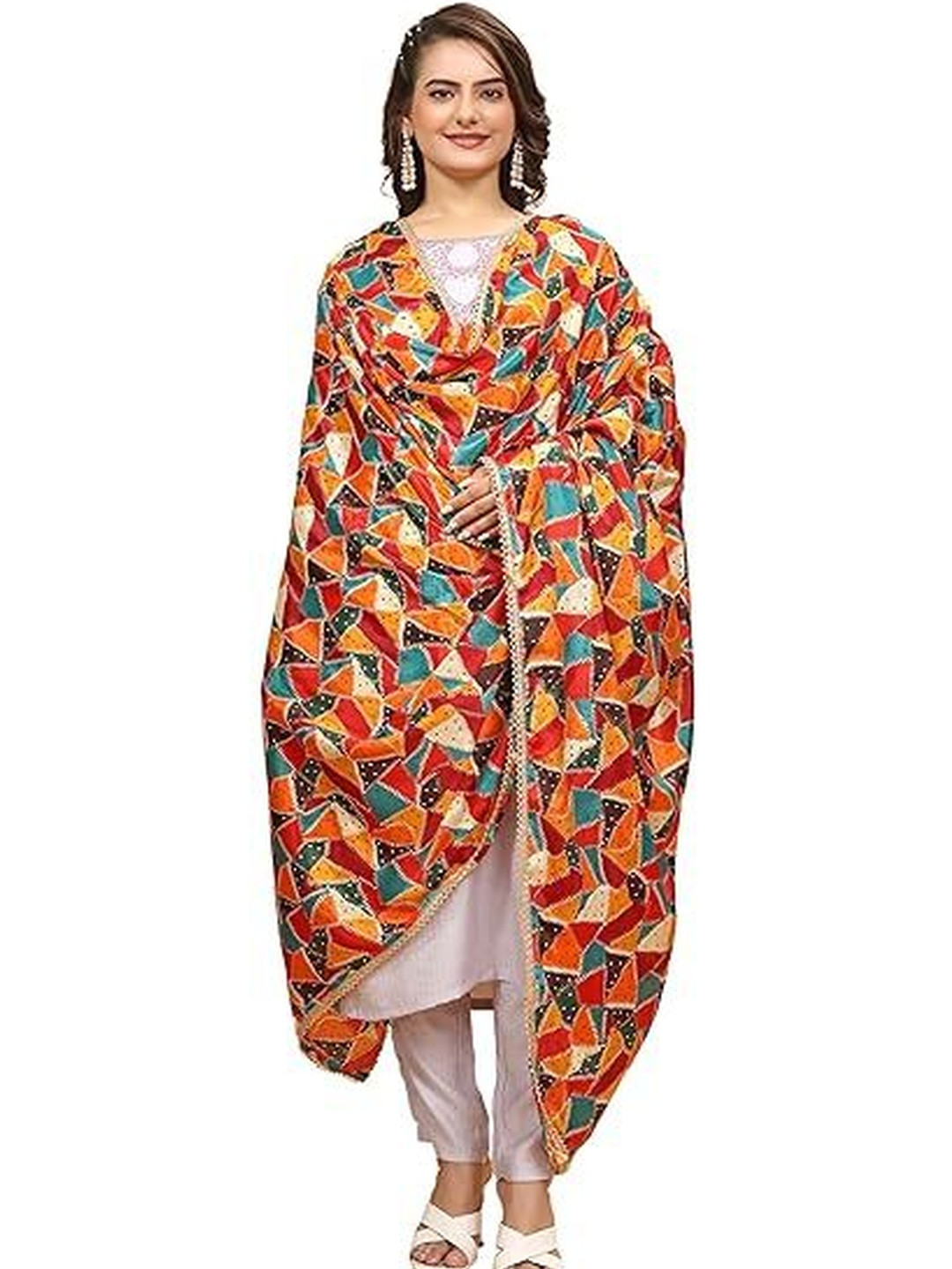 LA FEMINAE Printed Art Silk Dupatta