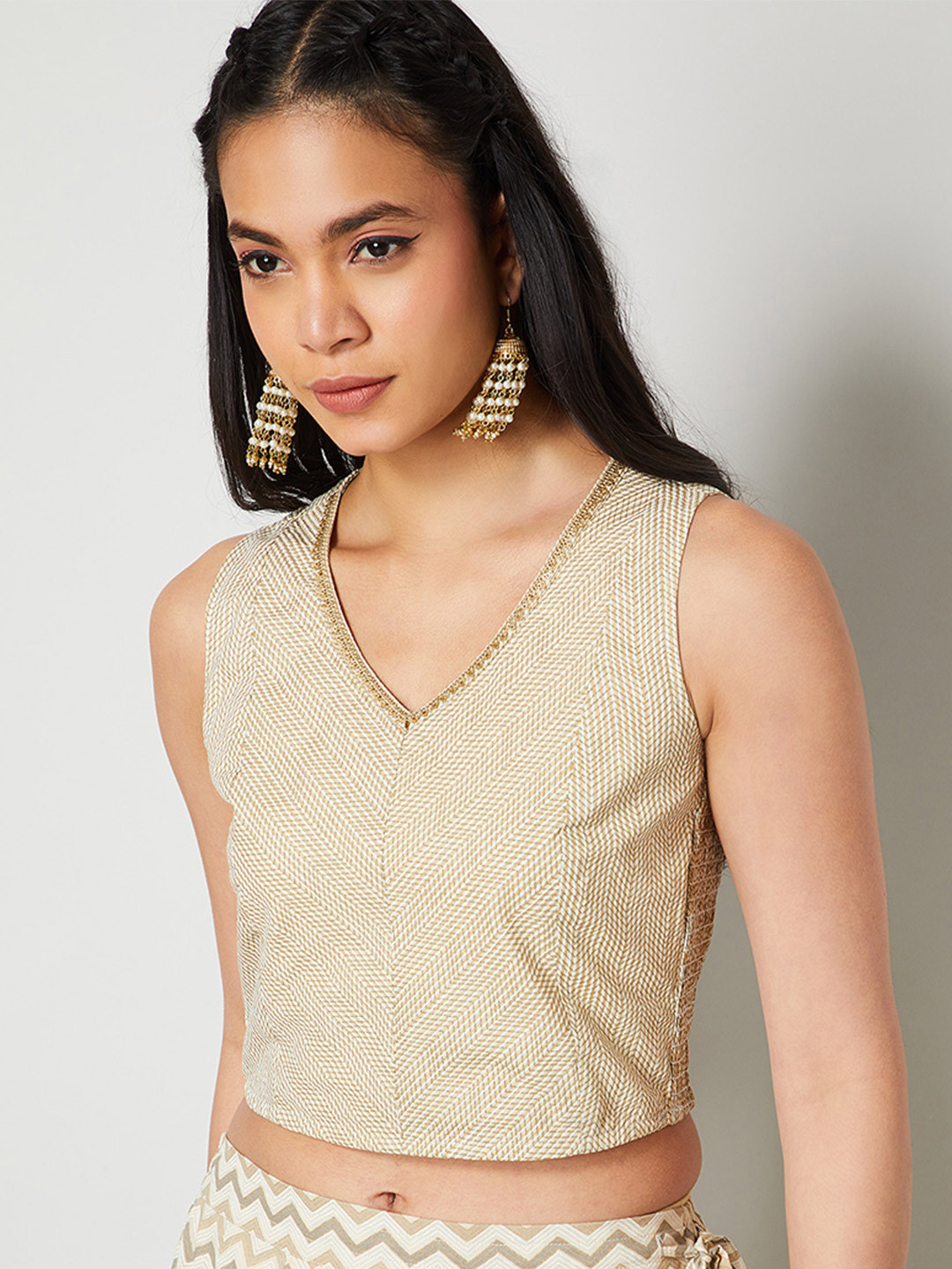 Melange by Lifestyle Cotton Crop Top