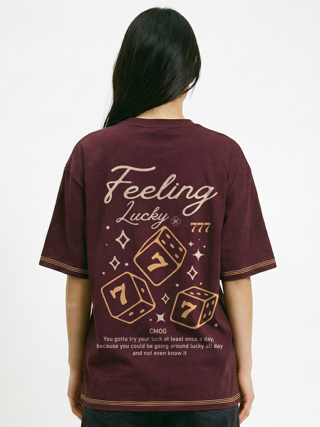 Crazymonk Women Typography Printed Round Neck Cotton Oversized T-shirt