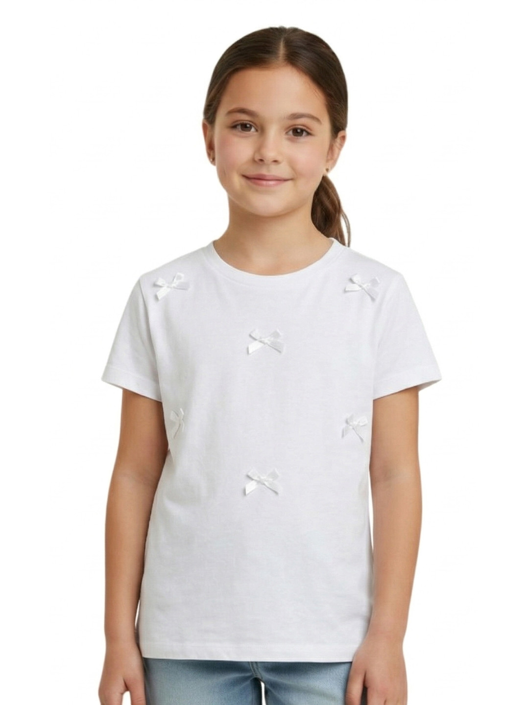 BLUEBUCK Girls Cotton Soft Knitted Casual Kids Comfortable Everyday Wear Tshirts