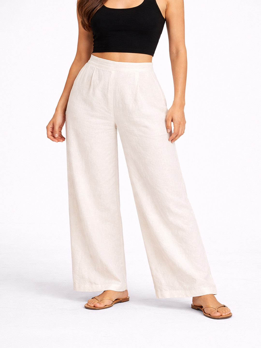 SITU Off White Linen Pant