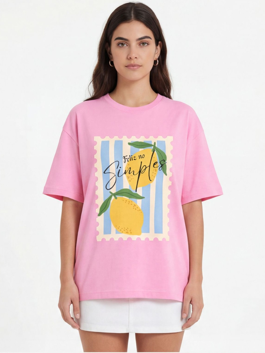 MOKARI Women Printed Boxy T-shirt
