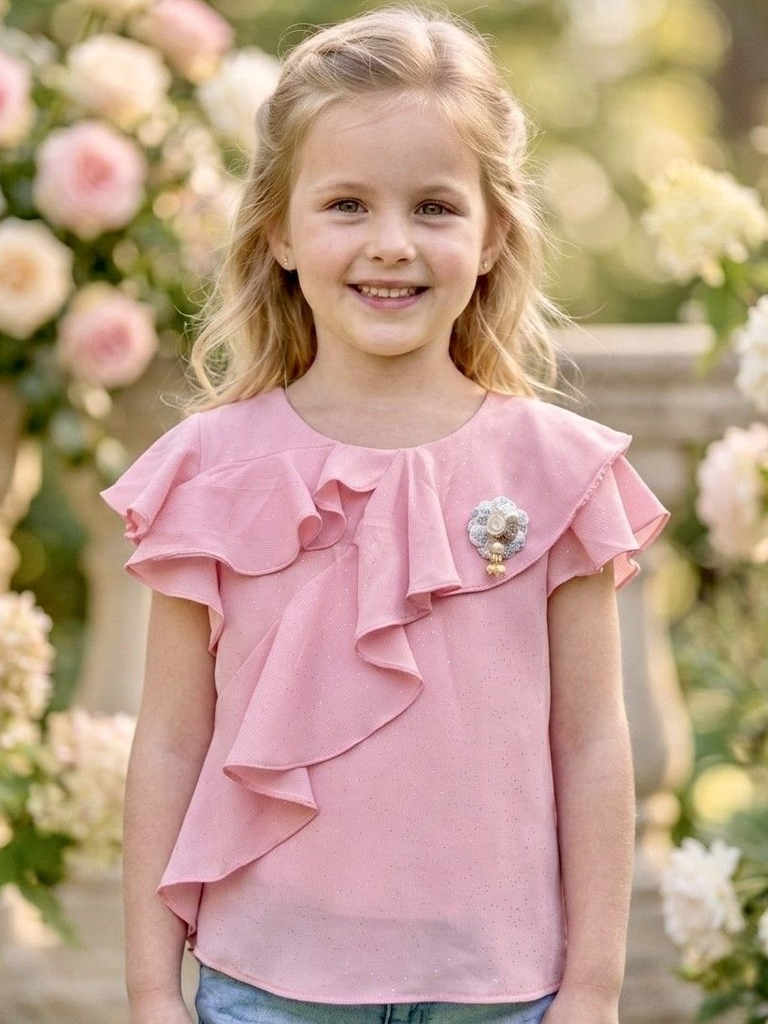 TRUFFLES Girls Synthetic Chiffon Tops