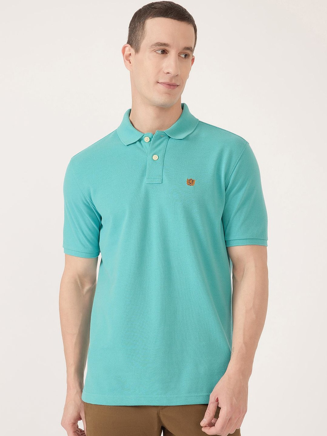 FAHRENHEIT Men Brand Logo Polo Collar T-shirt