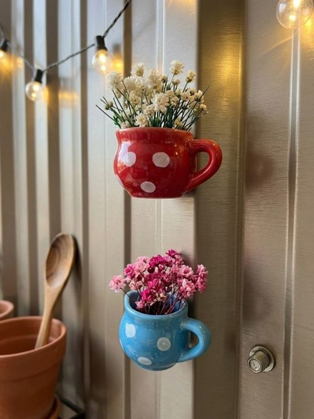 ArteCasa Blue & Red 2-Pcs Printed Decorative Magnets