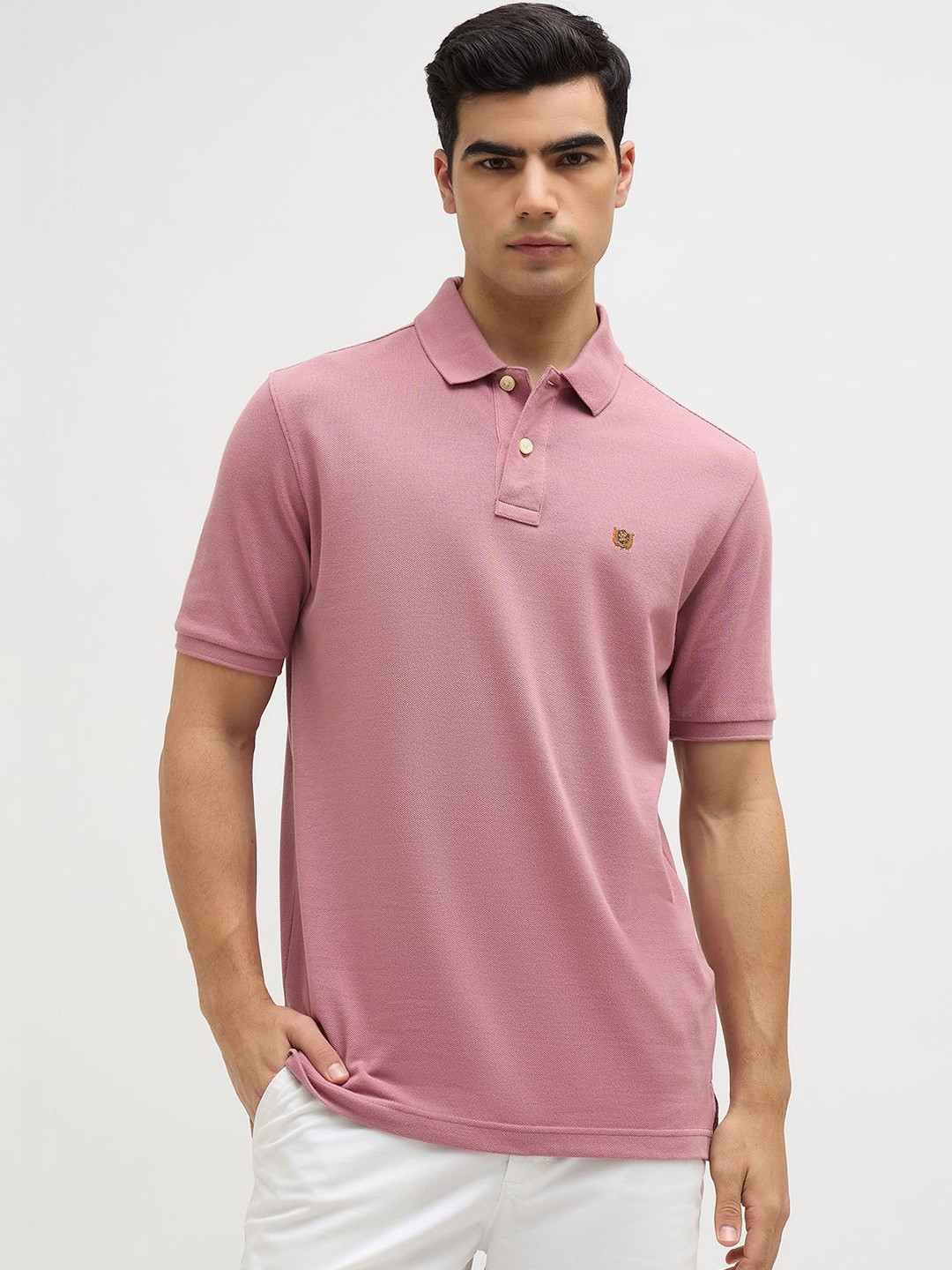 FAHRENHEIT Men Brand Logo Polo Collar T-shirt