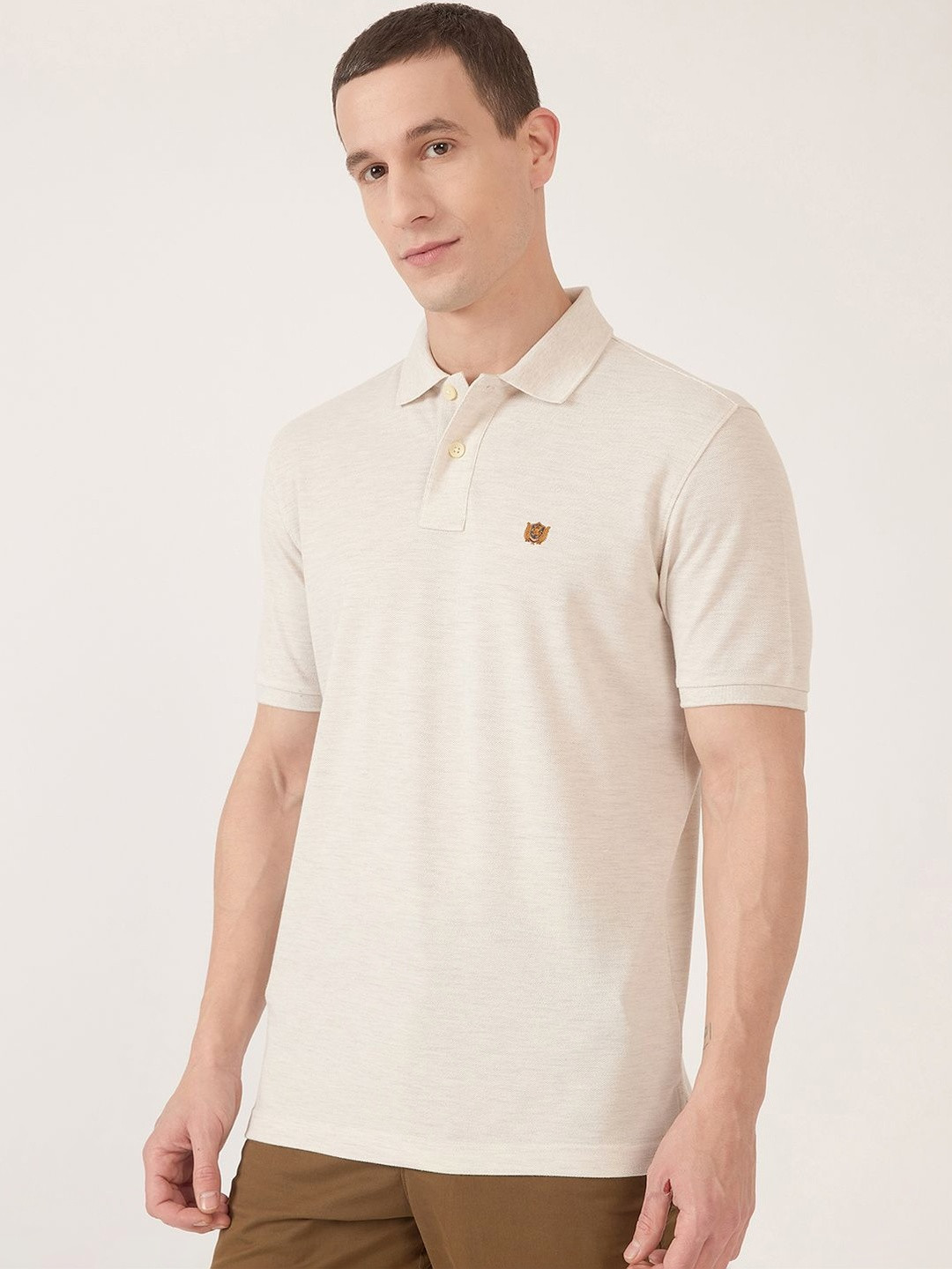 FAHRENHEIT Men Brand Logo Polo Collar T-shirt