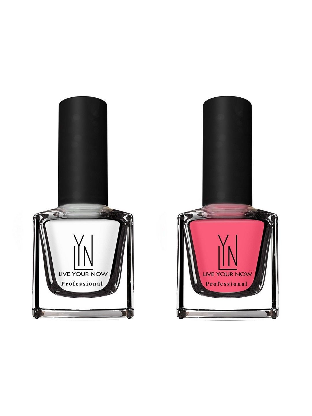 LYN LIVE YOUR NOW Set of 2 Bold & Bare Long Lasting Nail Polish - 08 - 13- 12 ml Each