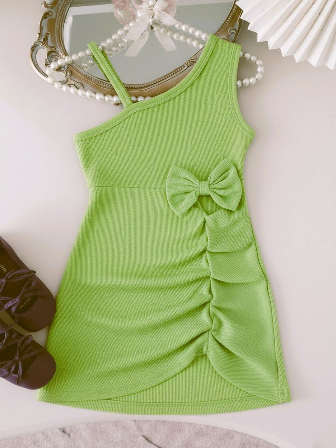PATTZALA One Shoulder Crepe Sleeveless Dress