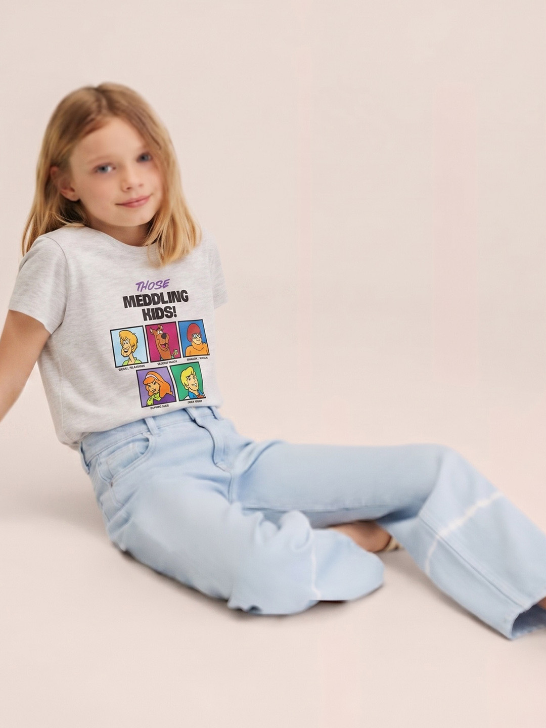 Eteenz Girls Scooby-Doo Printed Pure Cotton T-Shirt