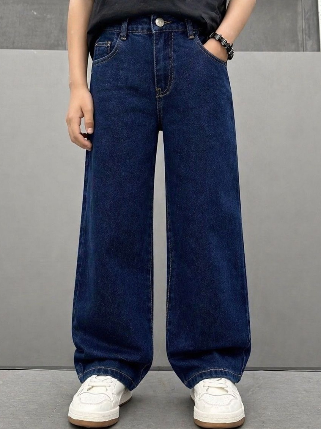 ADBUCKS Boys Flared High-Rise Stretchable Jeans