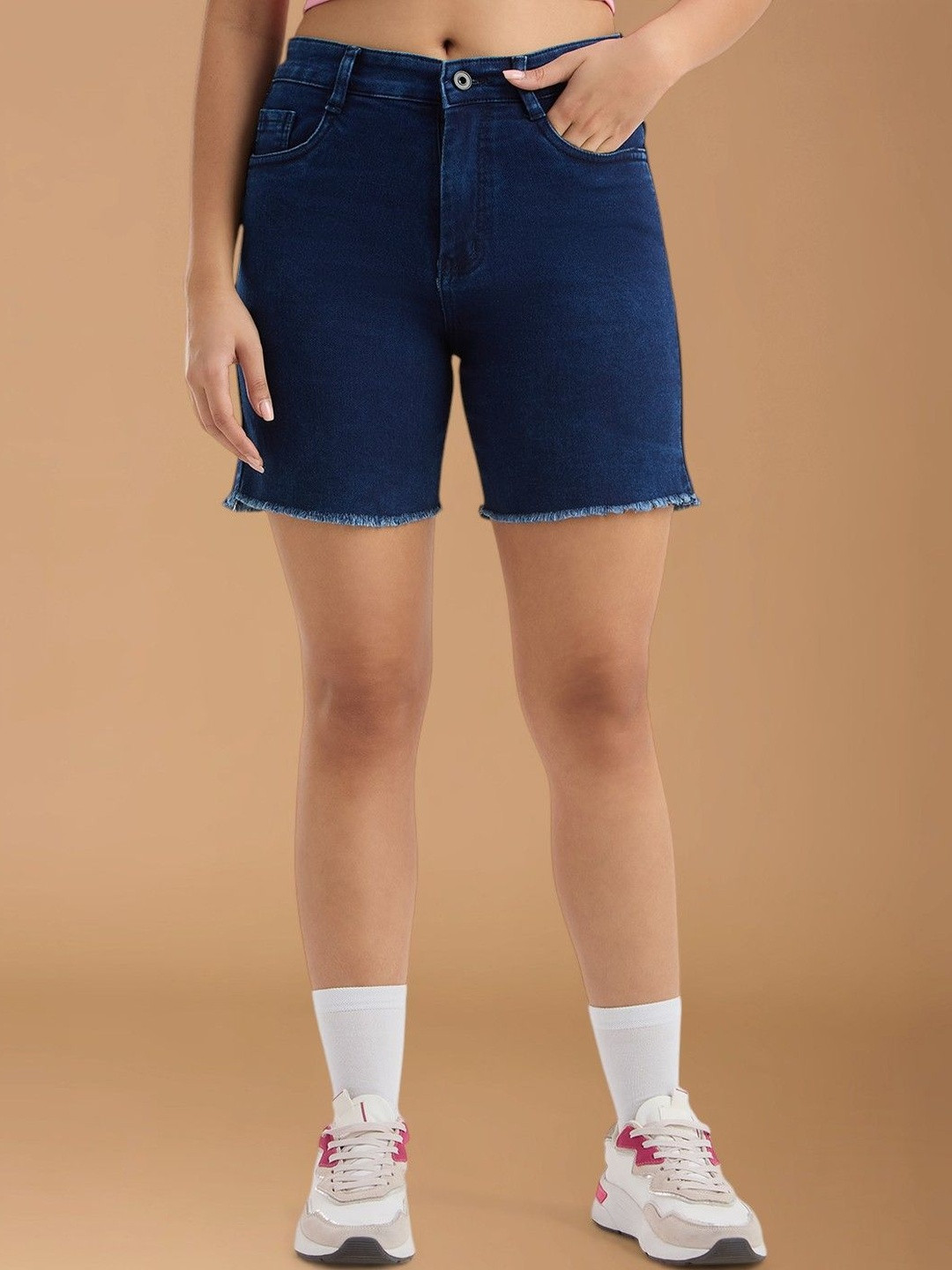 3BUTTERFLIES Women Denim Shorts