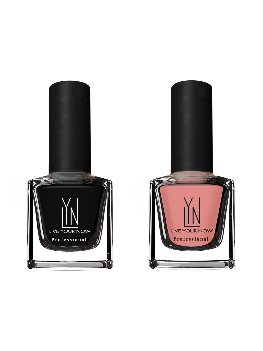 LYN LIVE YOUR NOW Set Of 2 Nail Polish - 12 ml Each - Basic Blush 30 - Blackout 25