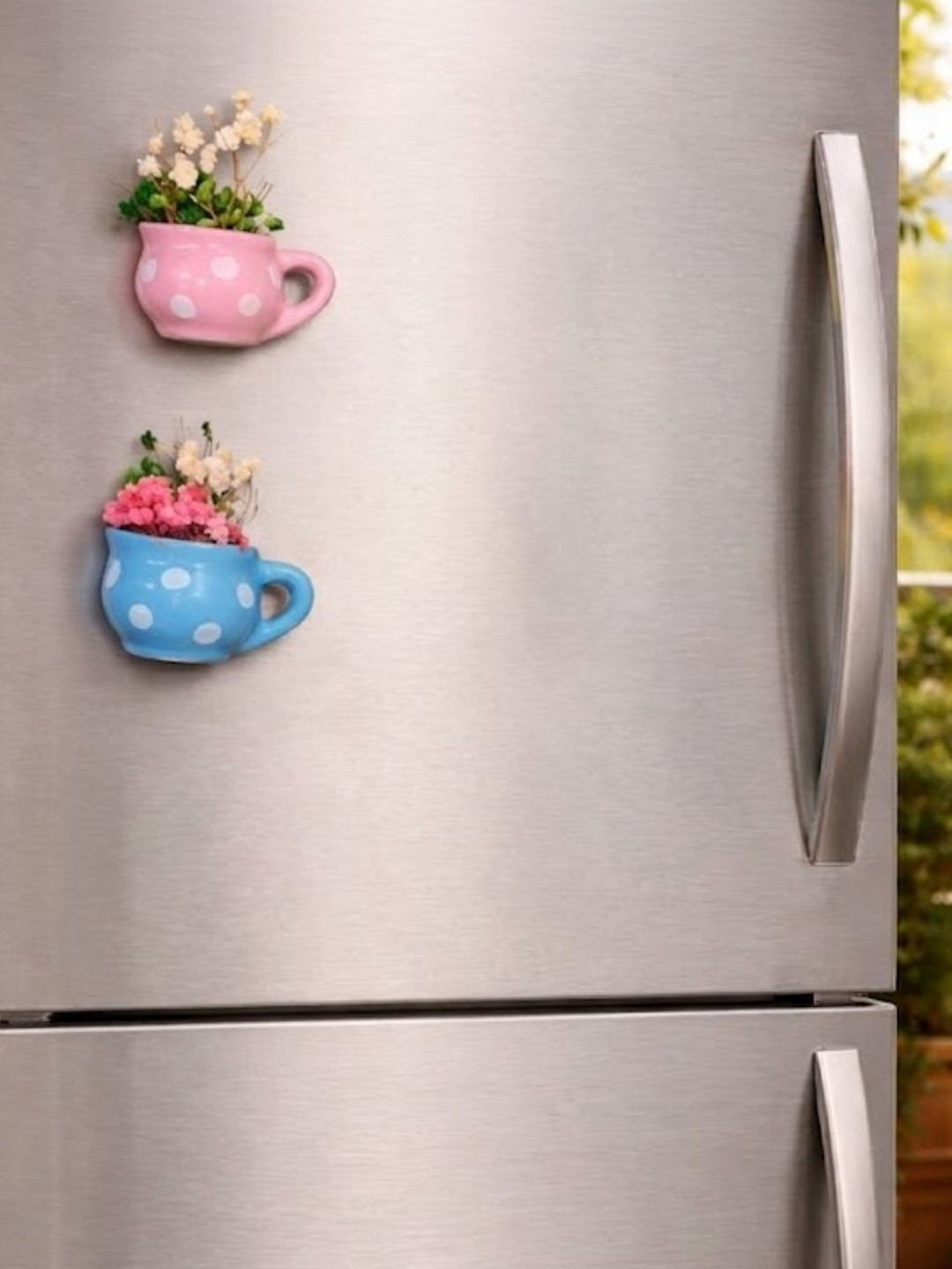 ArteCasa Blue & Pink 2-Pcs Printed Decorative Magnets