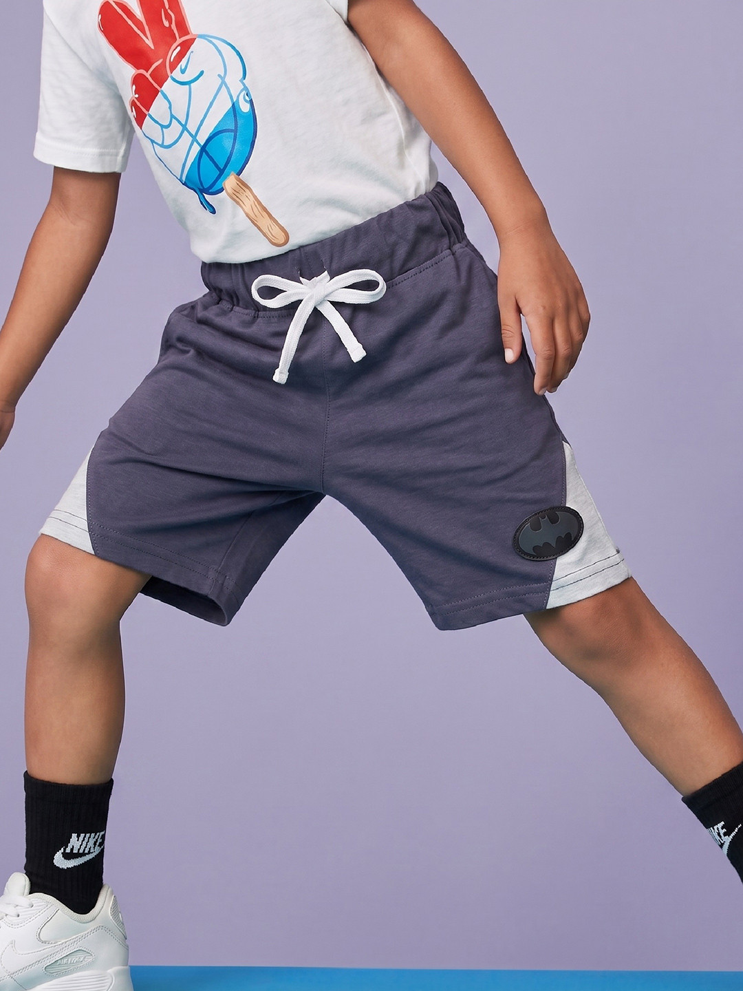 Eteenz Boys Premium Cotton Coloublocked Regular Shorts