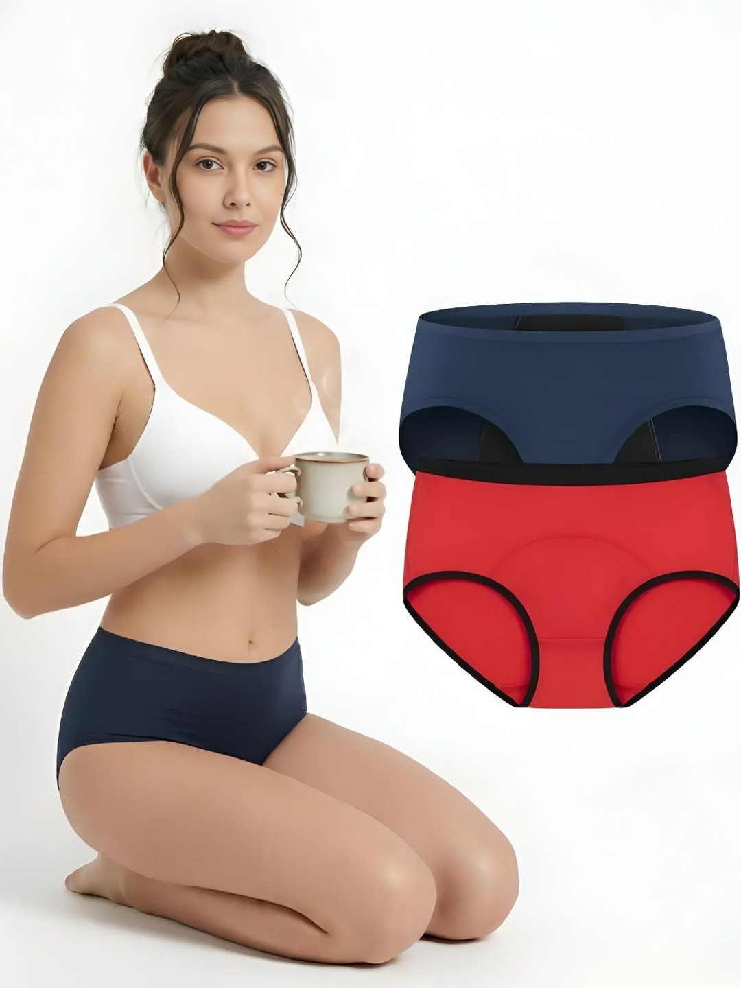 TEDWOODS Women Pack of 2 Leak-Proof Period Briefs