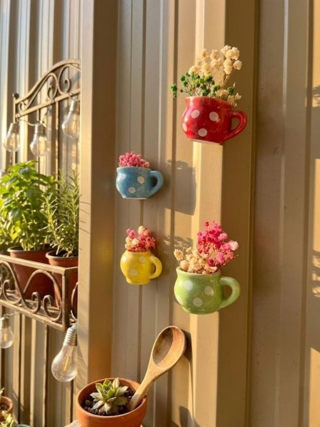 ArteCasa Blue & Pink 4-Pcs Printed Decorative Magnets