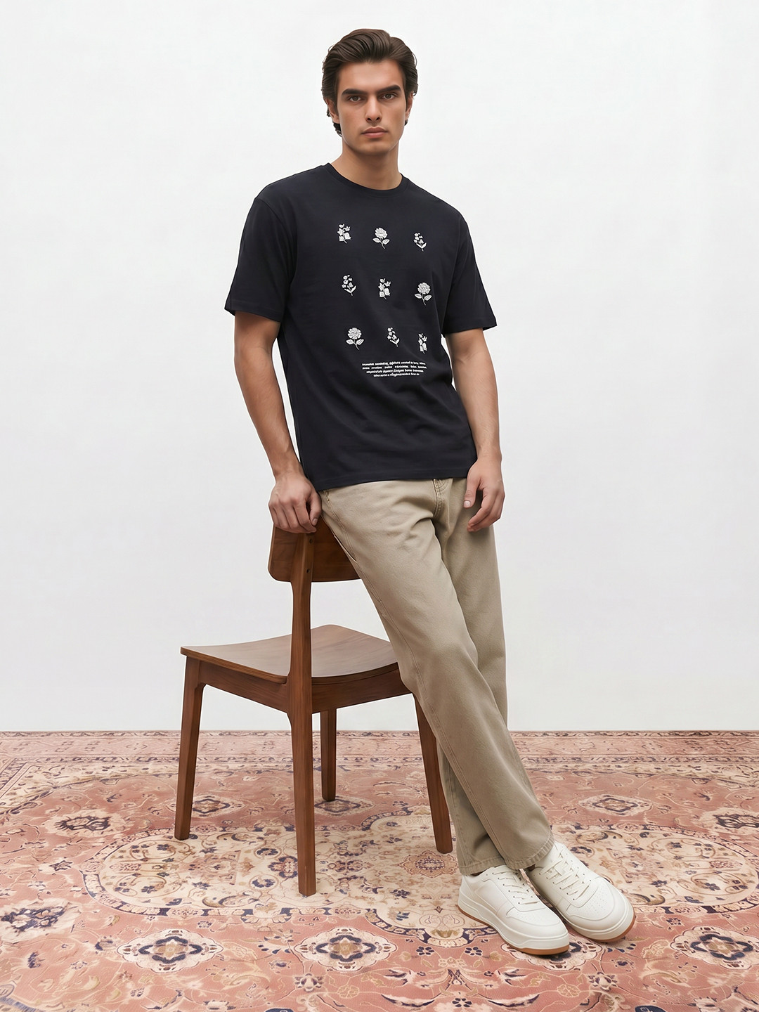 Mr Bowerbird Floral Printed Pure Cotton T-shirt