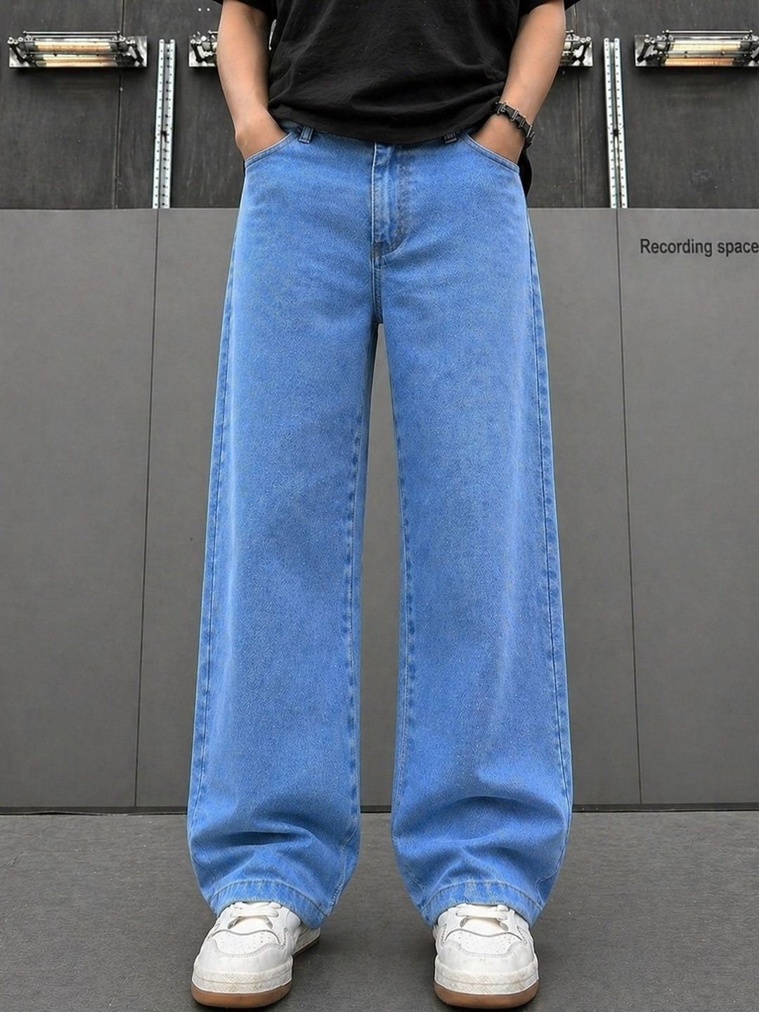 ADBUCKS Boys Flared High-Rise Light Fade Stretchable Jeans