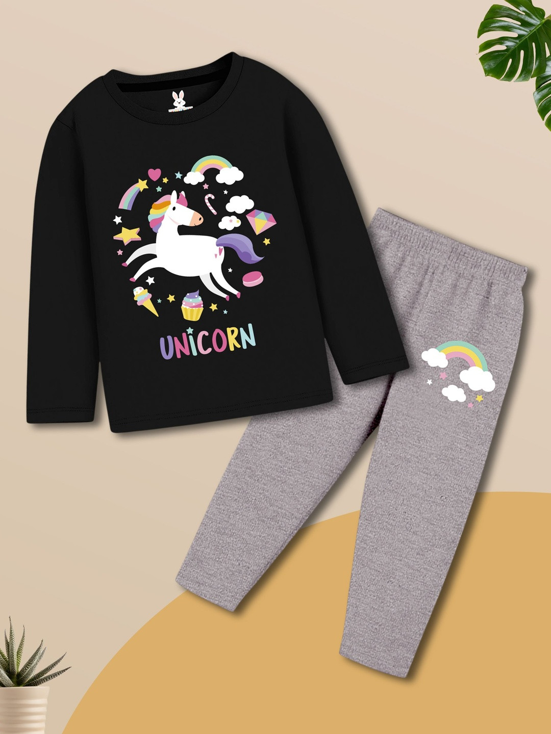 KIDSCRAFT Girls Printed Night suit