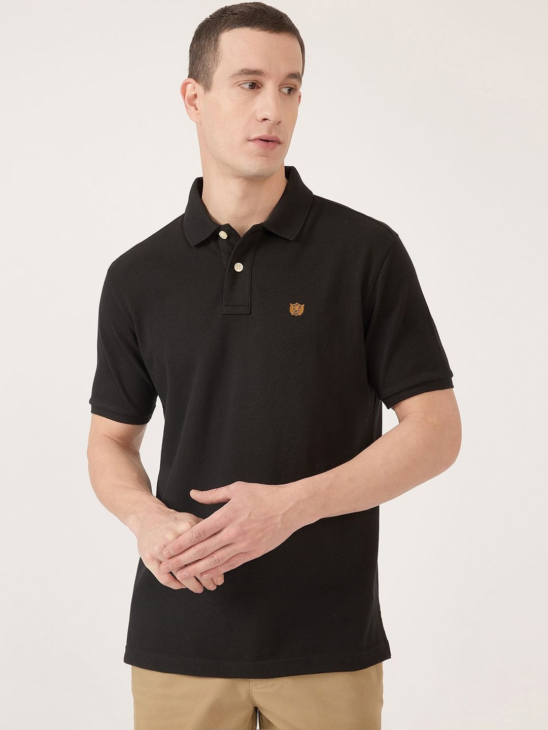 FAHRENHEIT Men Brand Logo Polo Collar T-shirt