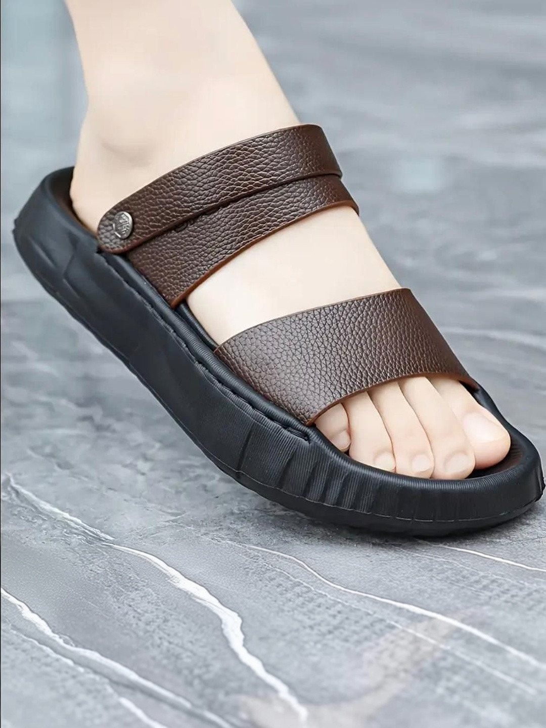 LABBIN Men PU Comfort Sandals
