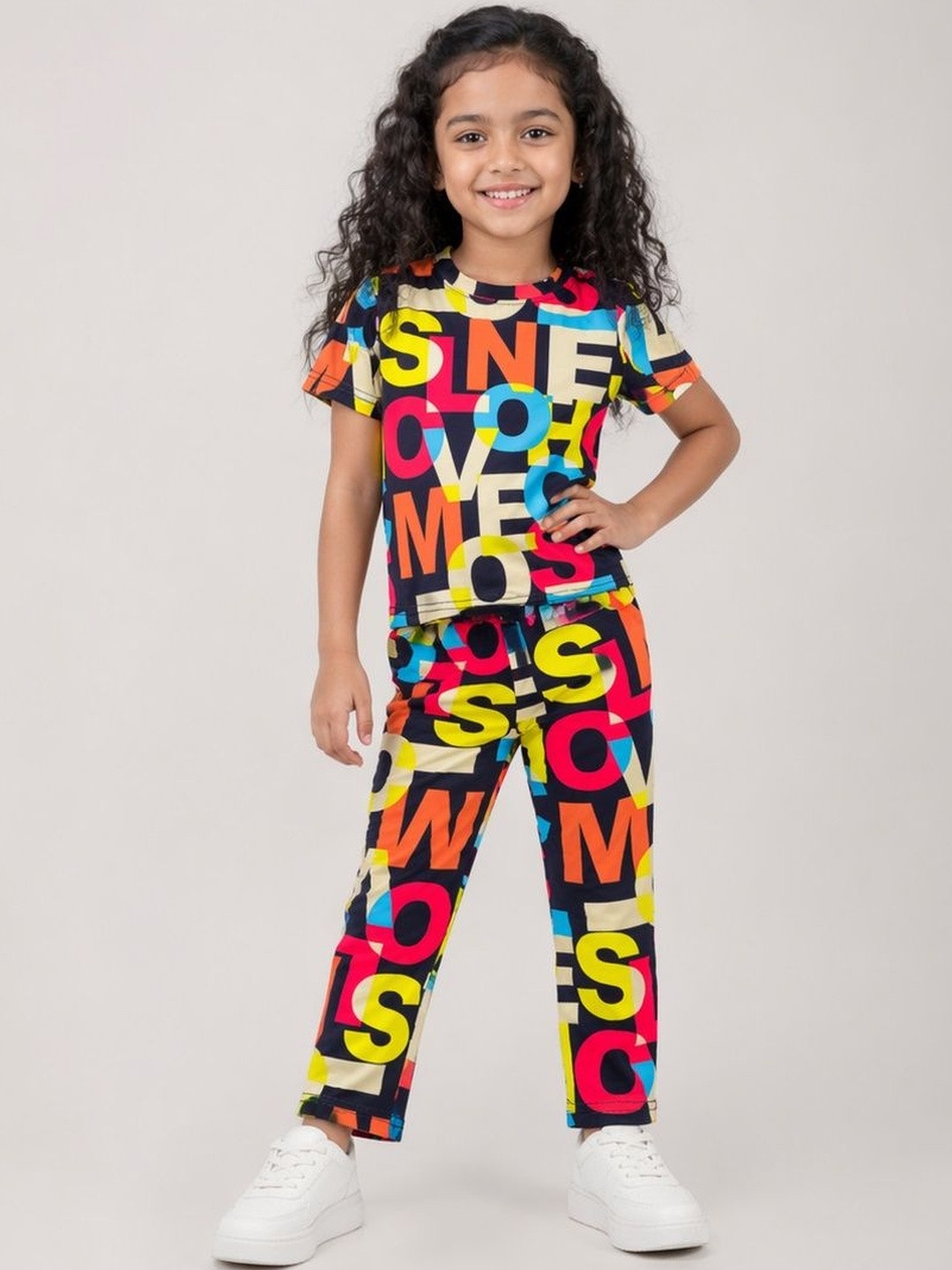 Veta Wear Unisex Kids Printed T-shirt with Trousers