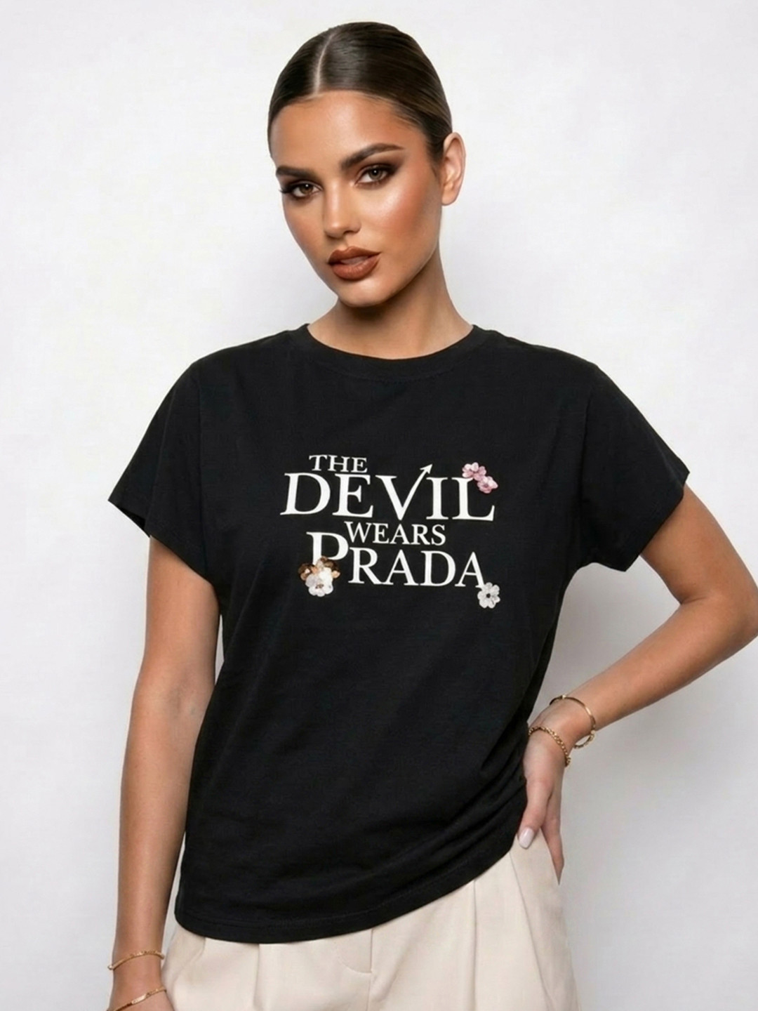 Phosphorus X The Devil Wears Prada Women Typography Printed Cotton T-shirt
