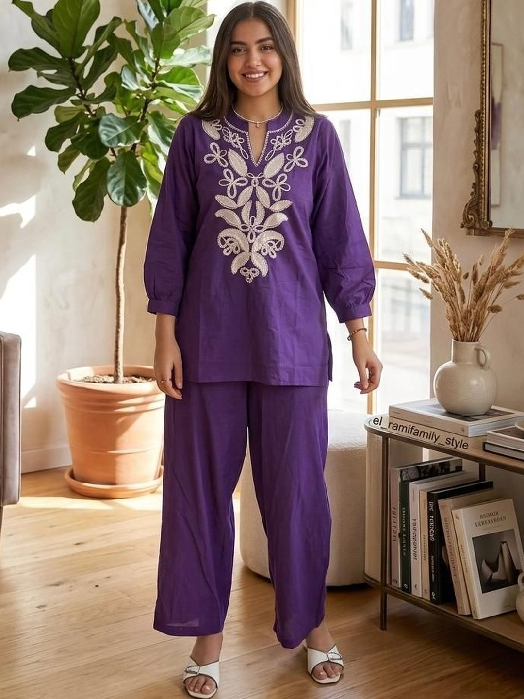 MILAAV Embroidered Tunic with Trousers