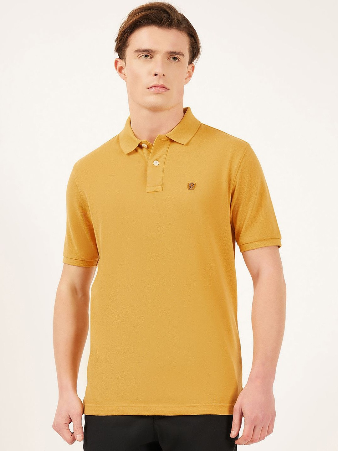 FAHRENHEIT Men Brand Logo Polo Collar T-shirt