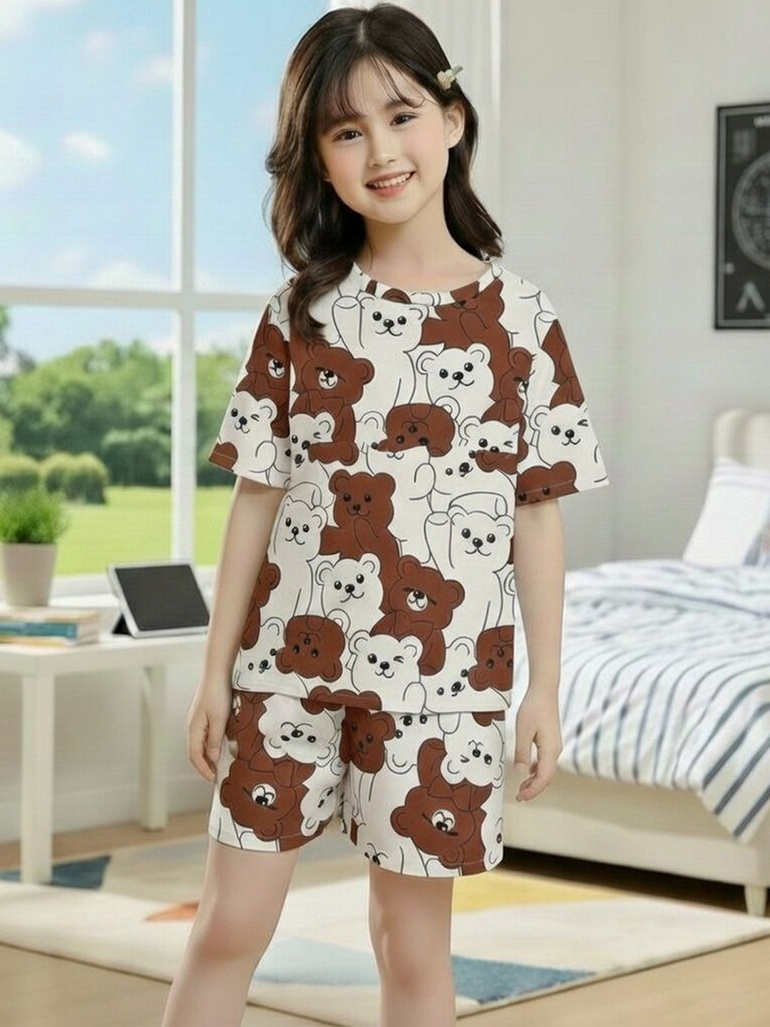 4JSTAR Girls Printed Night suit