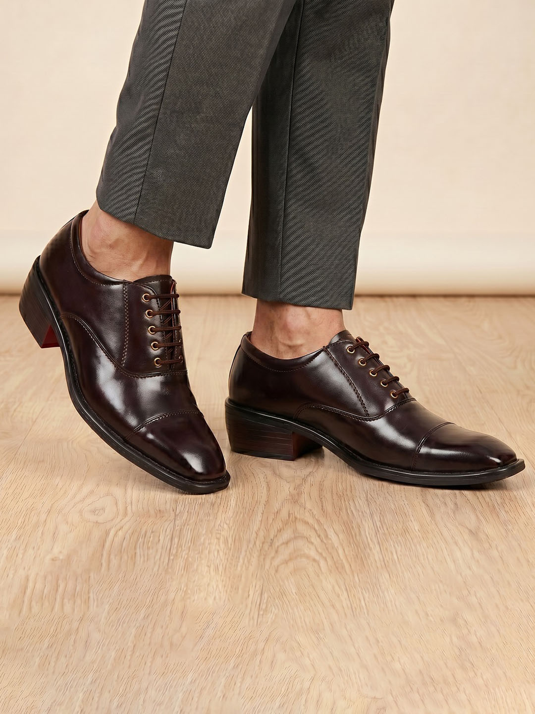 Bxxy Men Textured Formal Elevator Oxfords