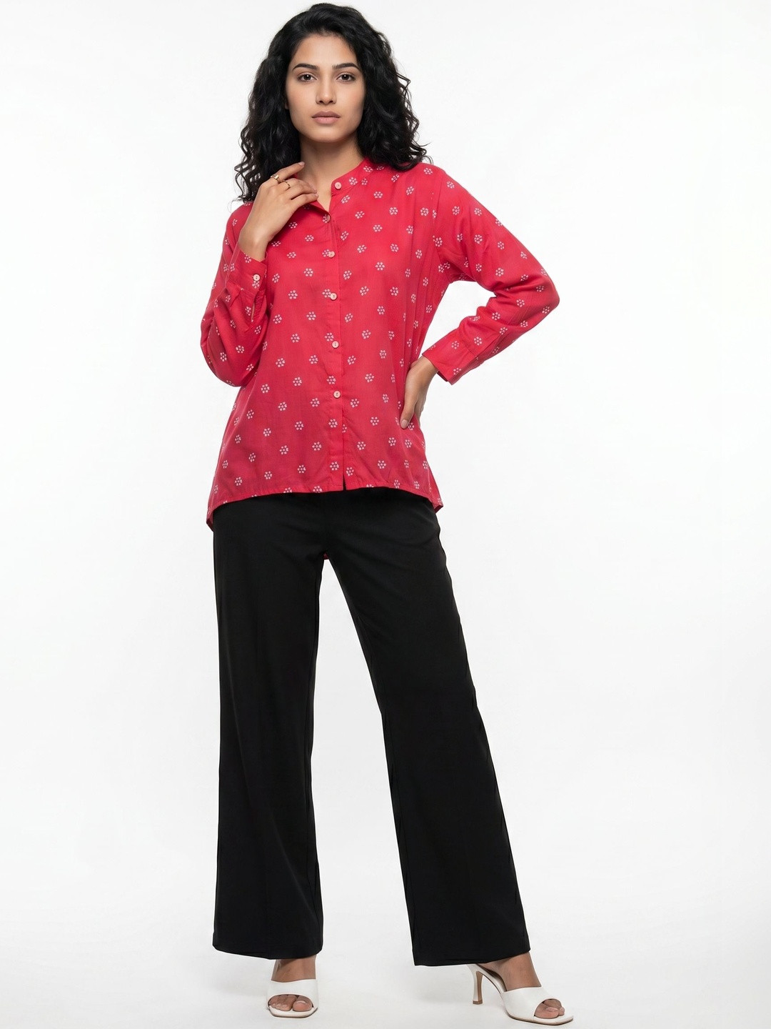 SANSKRUTIHOMES Women Comfort Printed Casual Shirt