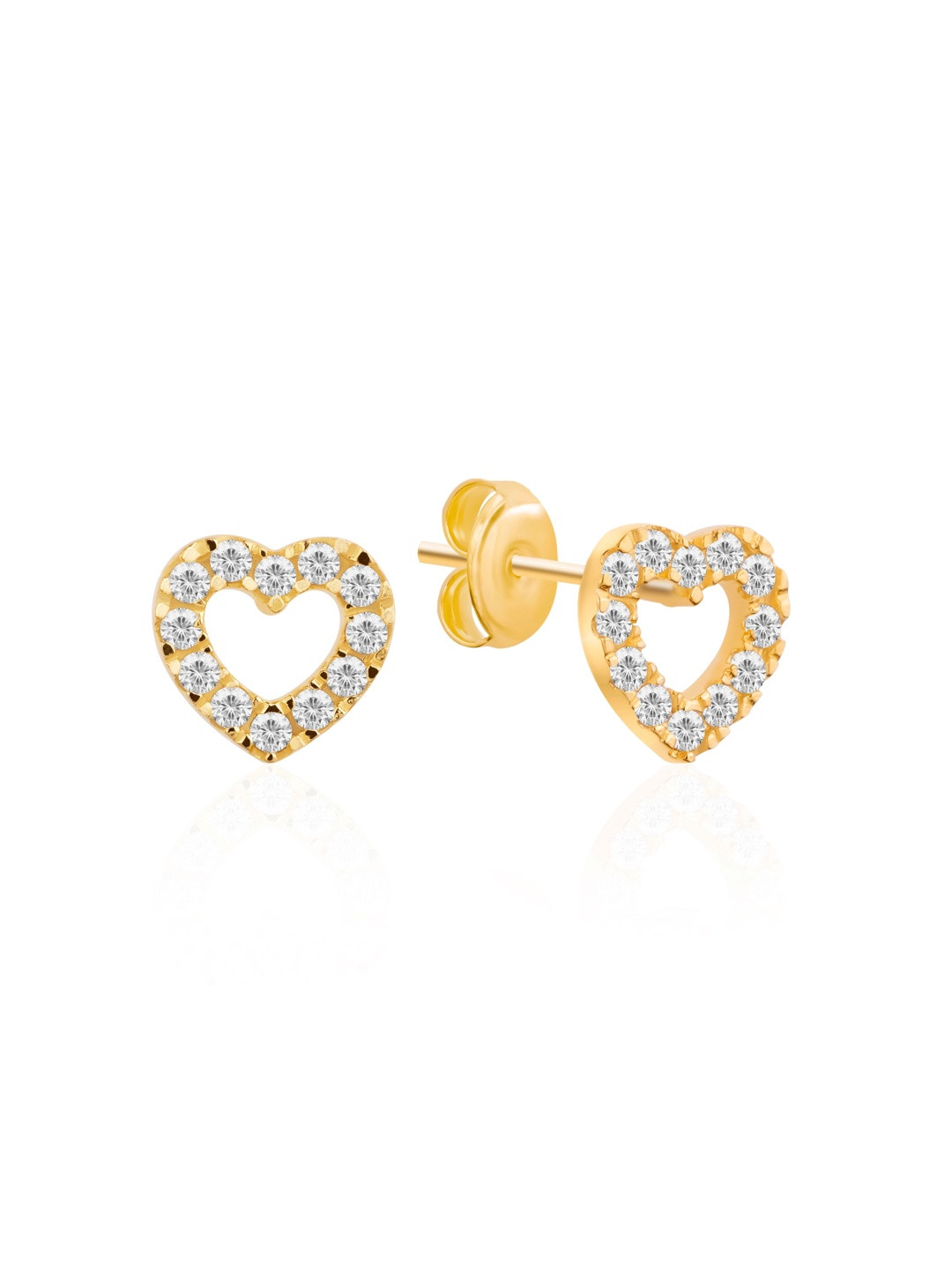 Nistra Heart Shaped Studs Earrings