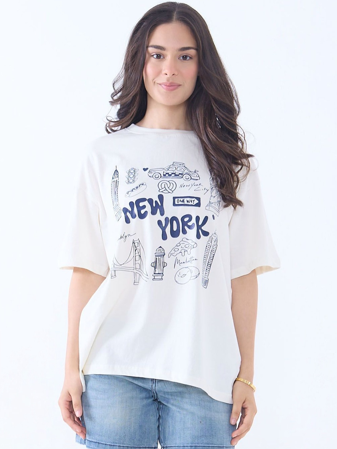 DKY Women Printed T-shirt