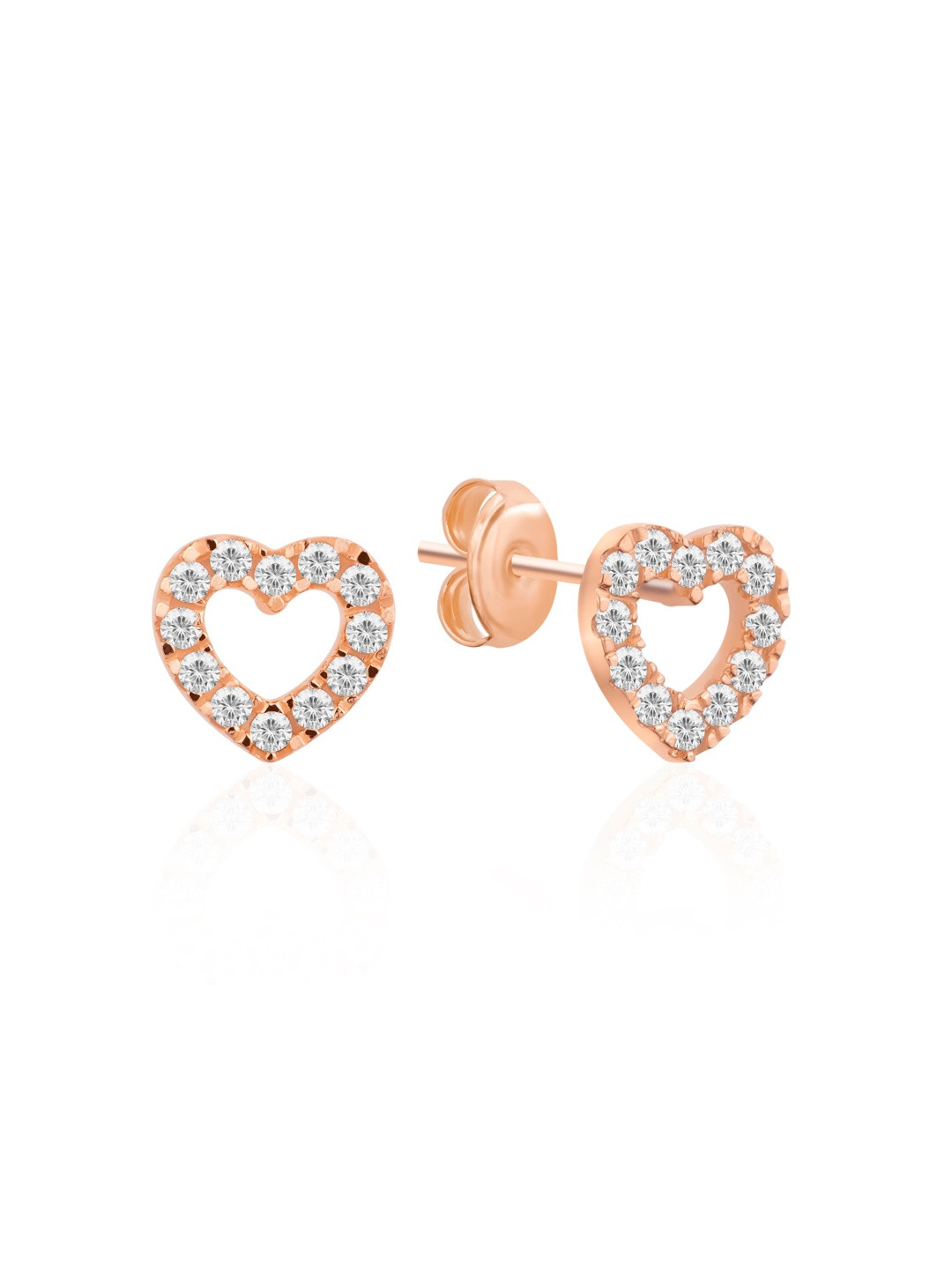 Nistra Heart Shaped Studs Earrings