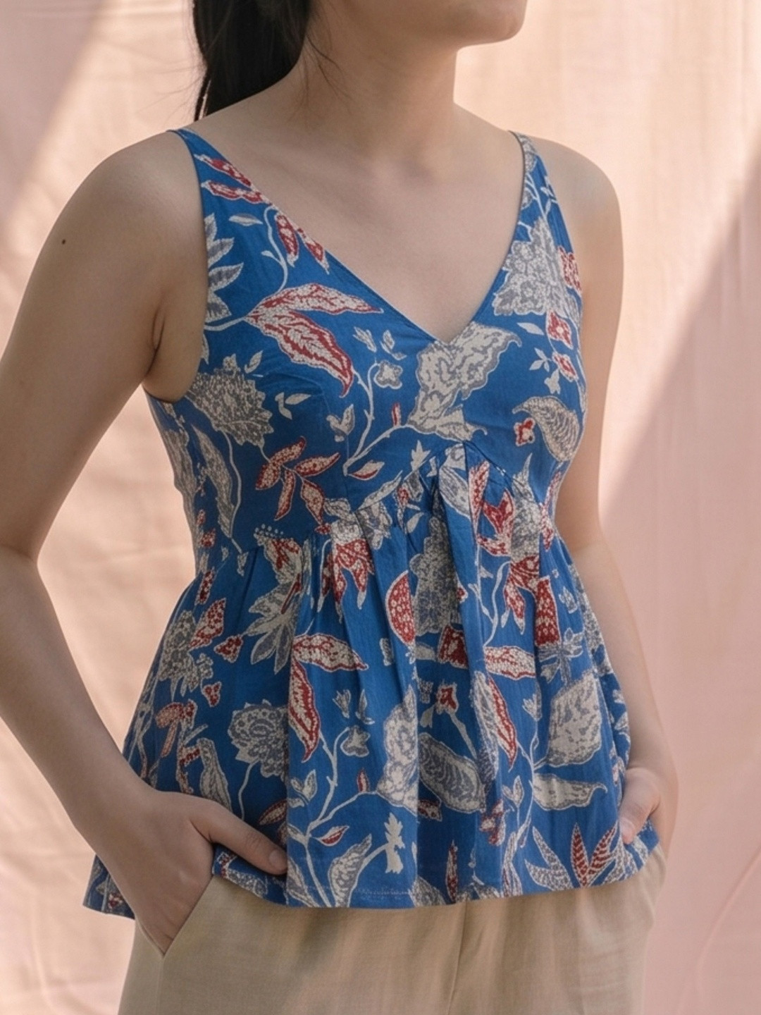 MAAND Floral Print Top