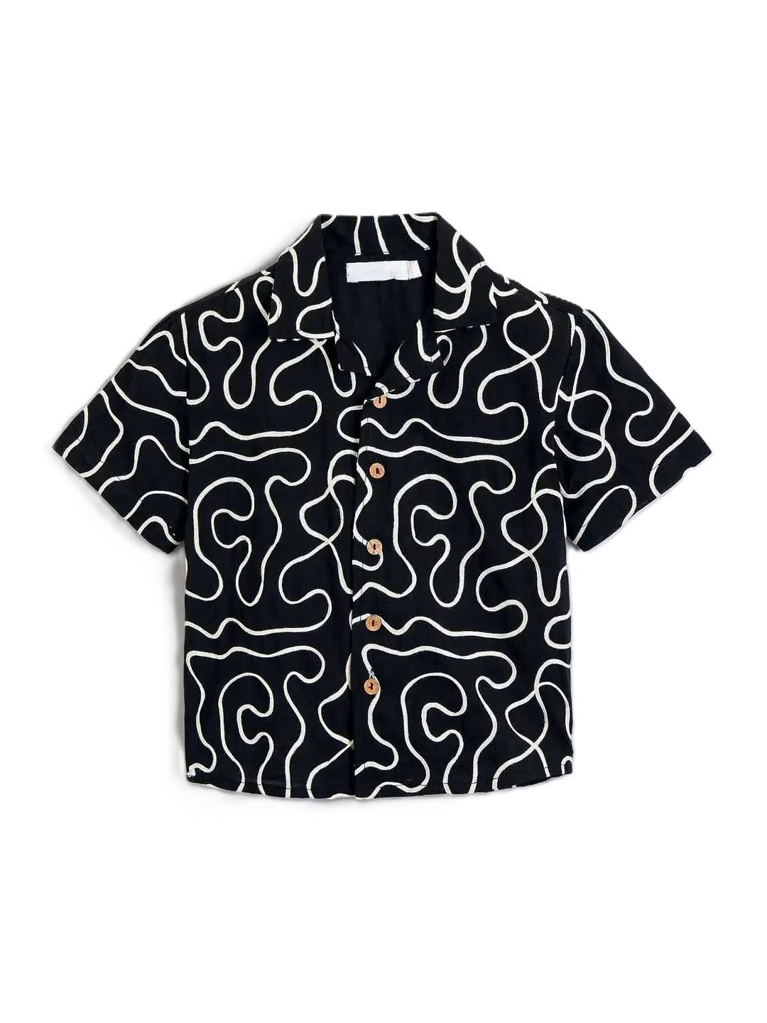 YK Boys Comfort Printed Casual Shirt