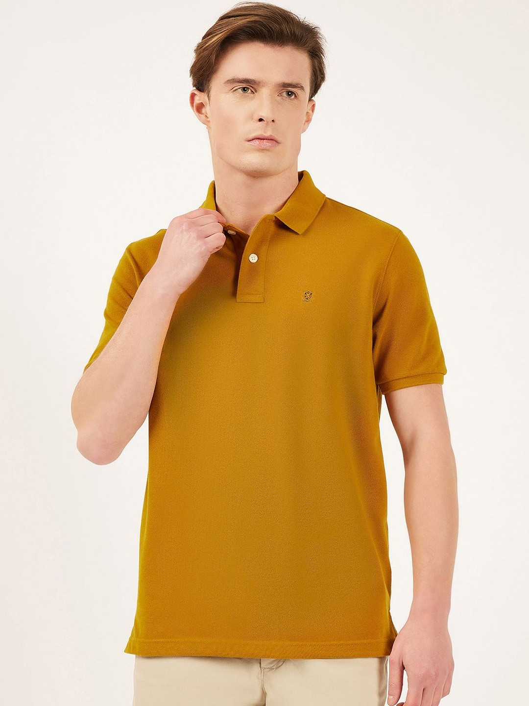 FAHRENHEIT Men Brand Logo Polo Collar T-shirt