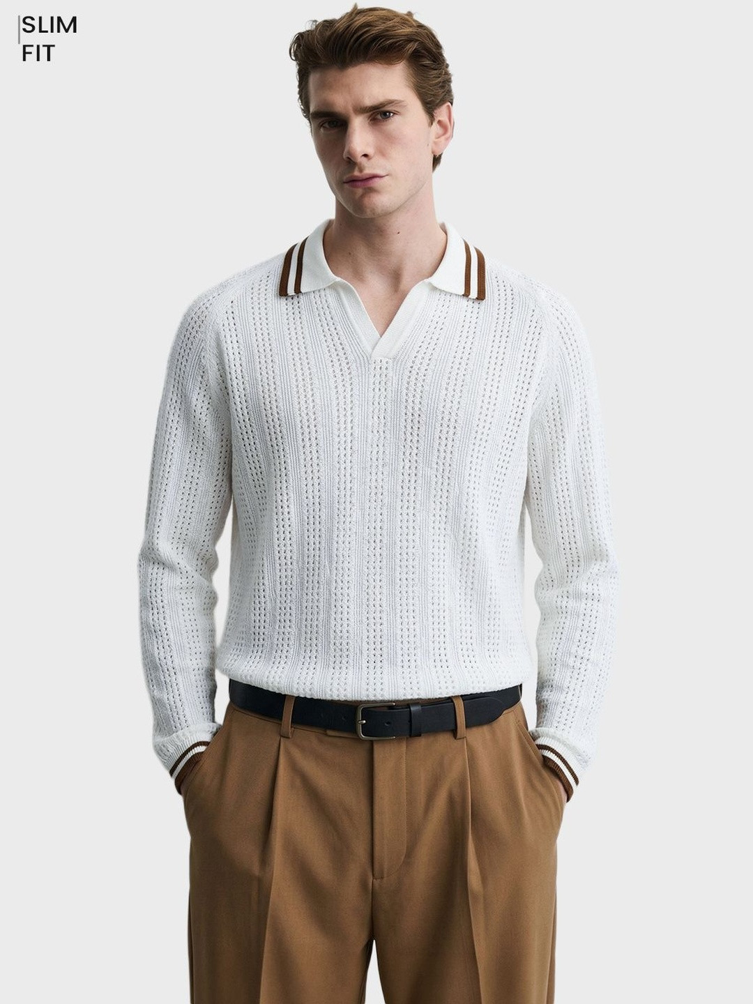 The Indian Garage Co Men Polo Collar Slim Fit T-shirt