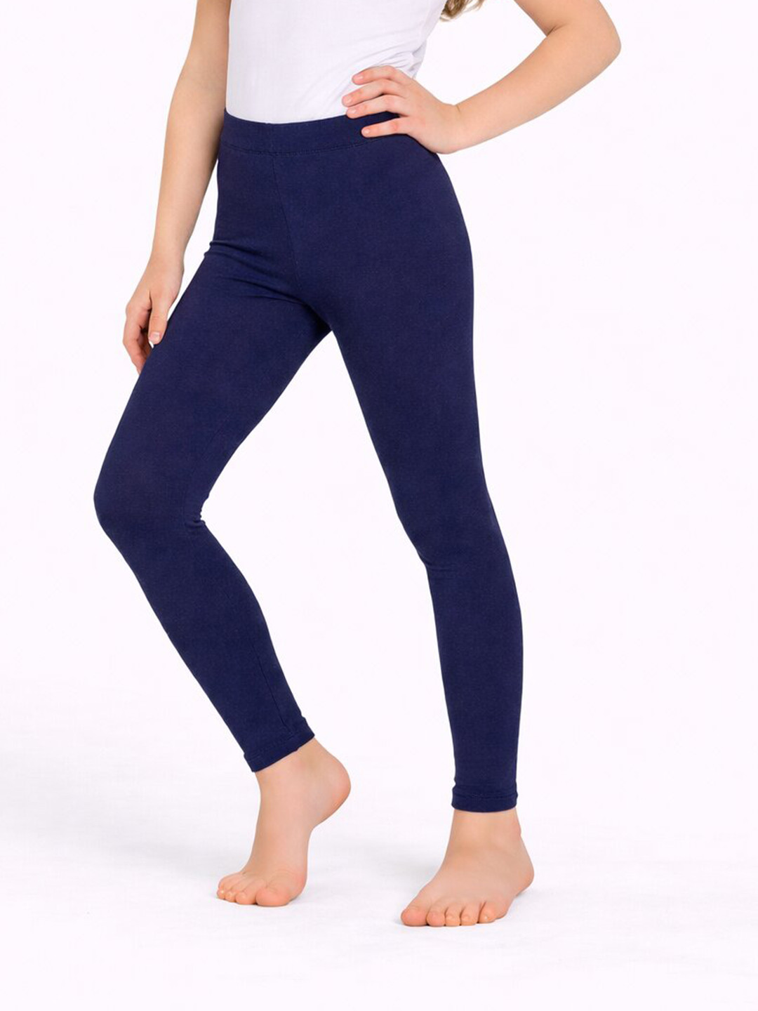 DYCA Girls Ankle Length Solid Cotton Leggings