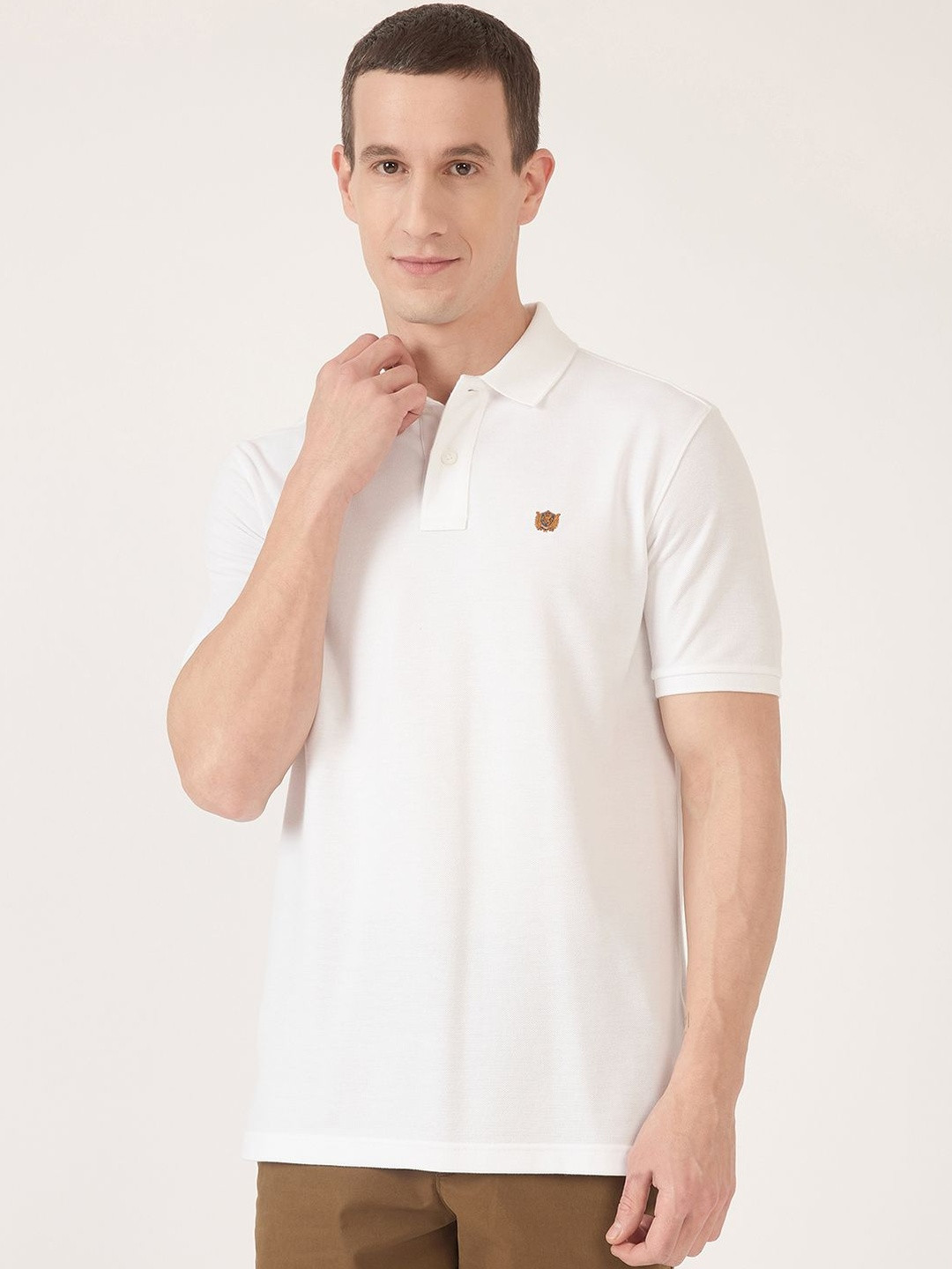 FAHRENHEIT Men Brand Logo Polo Collar T-shirt