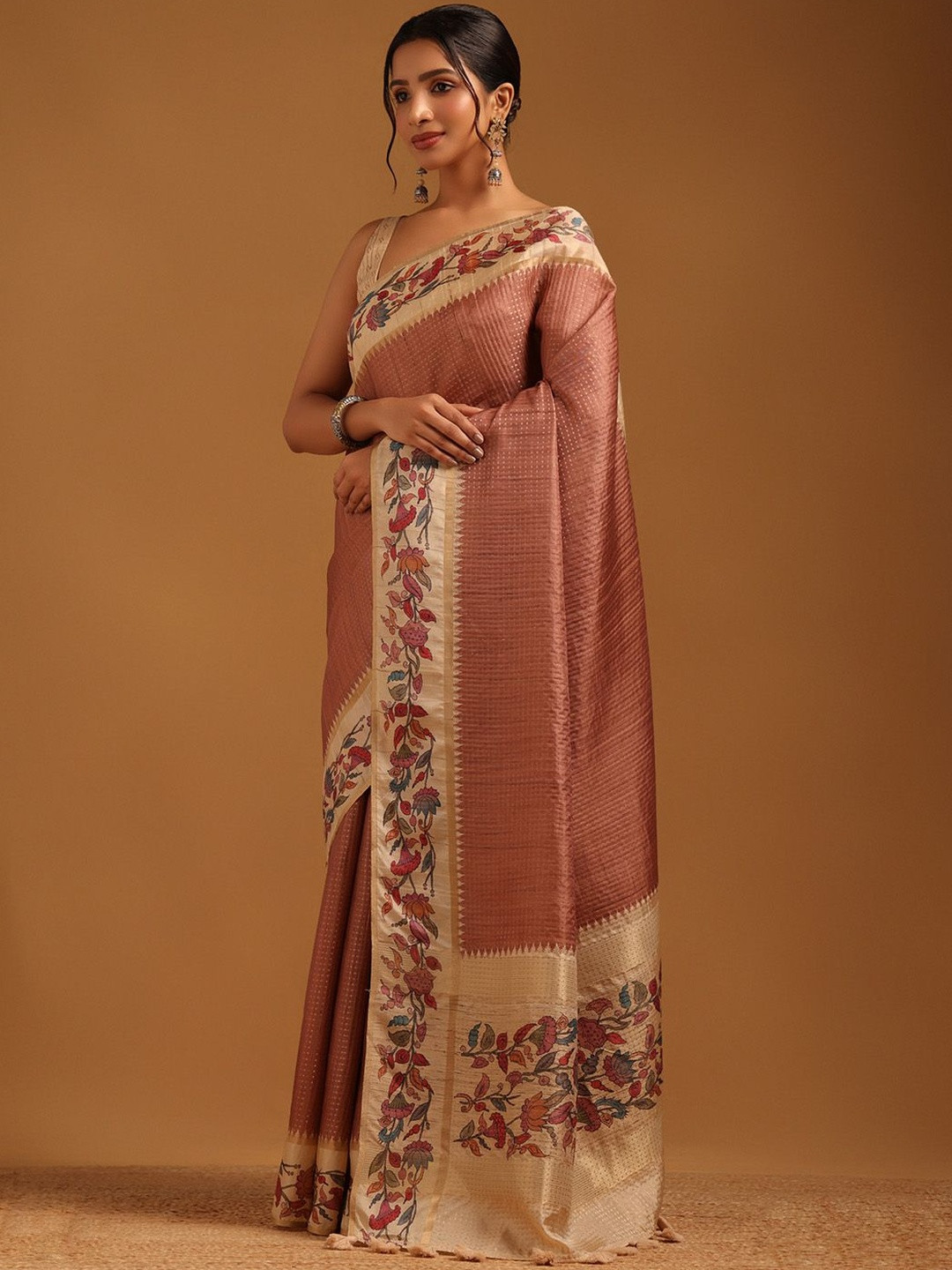 Soch Floral Silk Blend Handloom Saree