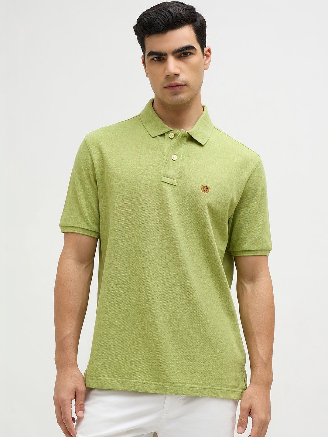 FAHRENHEIT Men Brand Logo Polo Collar T-shirt