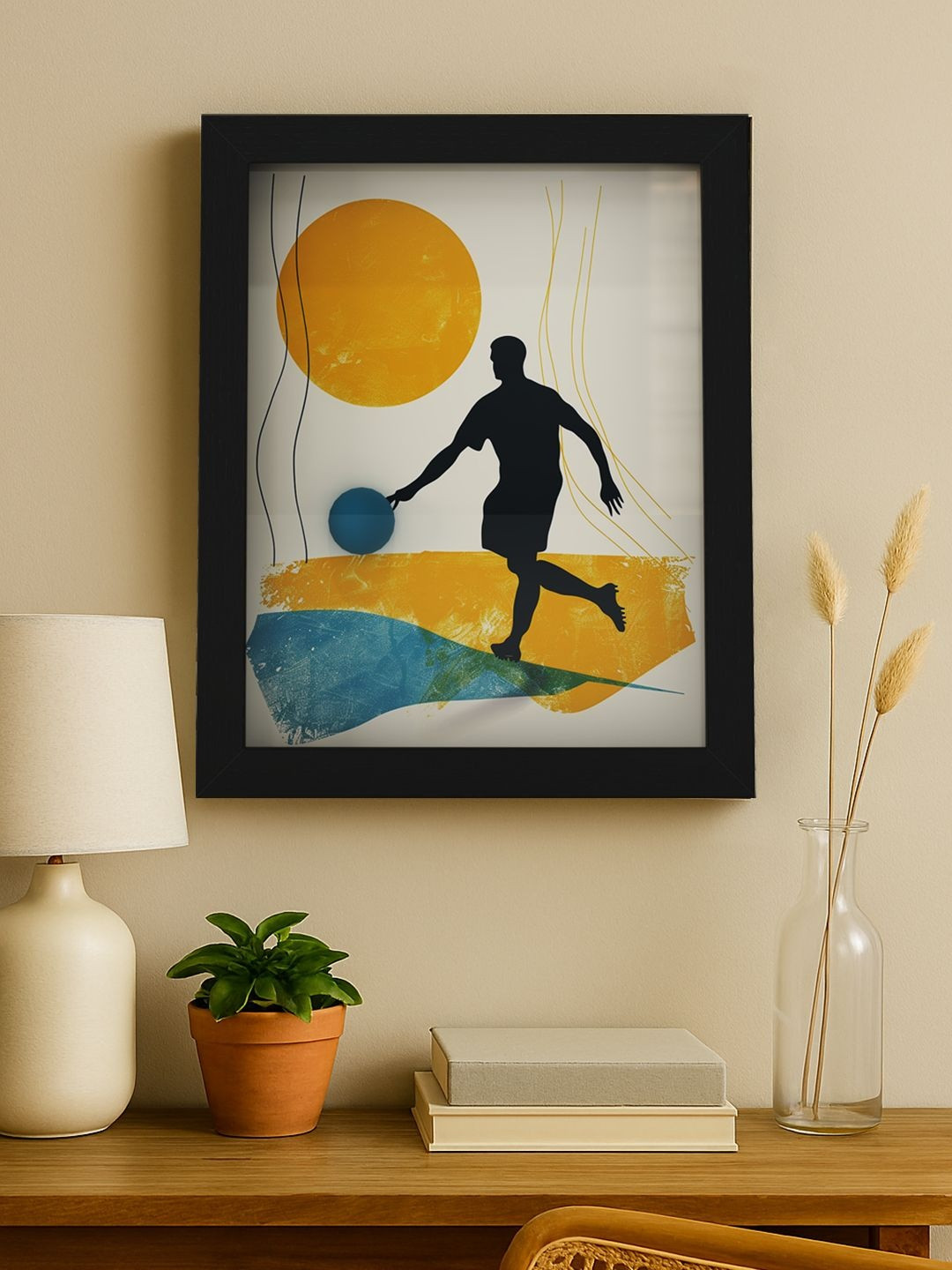 RANDOM Synthetic Wood 3D Ship Wall Art Rectangular Framed 28 cm