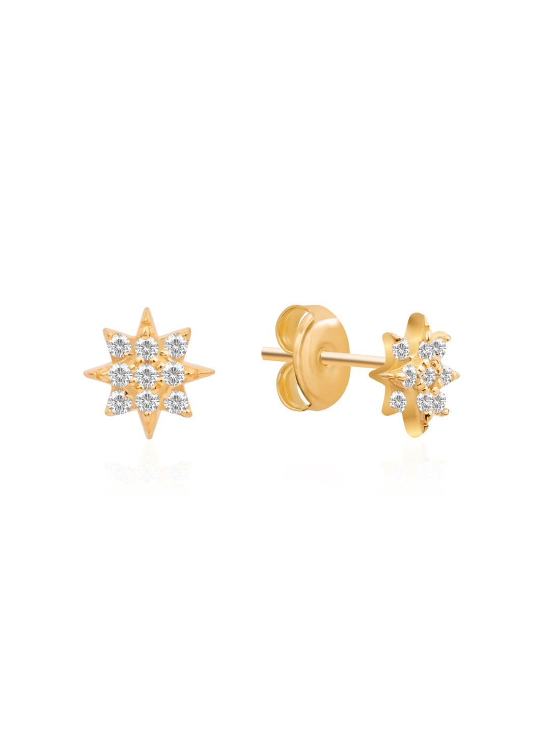Nistra Star Shaped Studs Earrings
