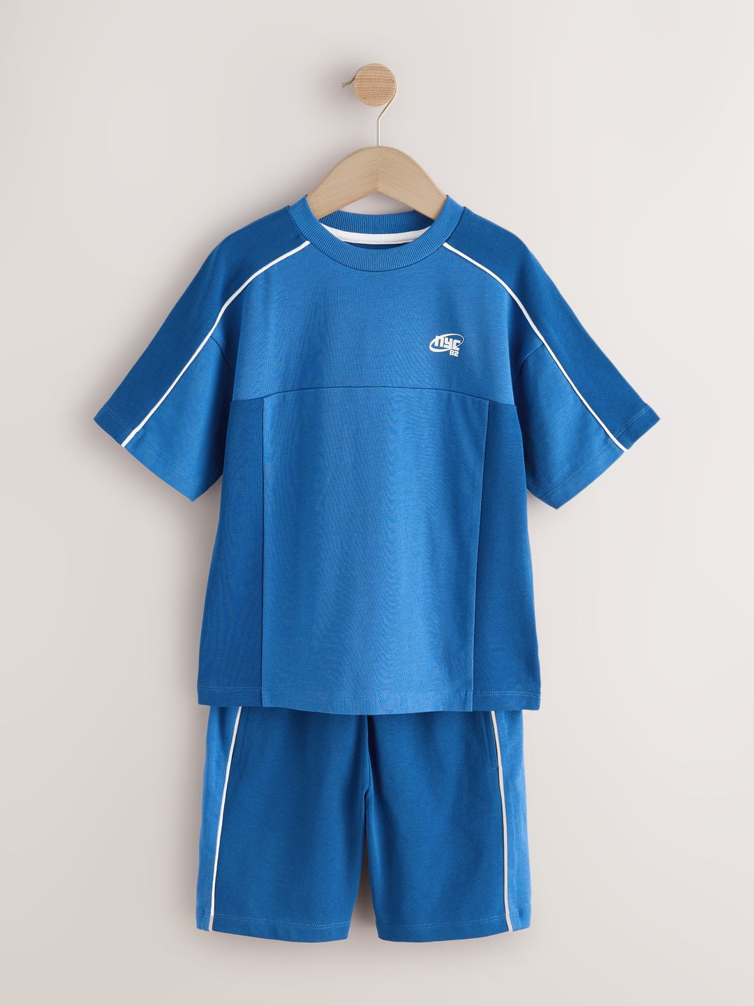 NEXT Cotton Colourblocked T-shirt with Trousers